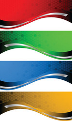 Abstract Banner Set - Dynamic Color Gradients vector image