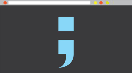 programming code on a browser window vector image