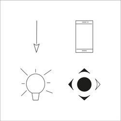 web simple linear icon setsimple outline icons vector image
