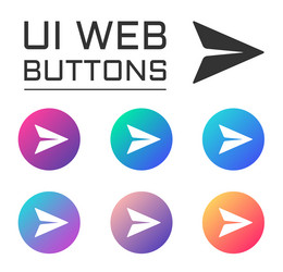 paper plane send massage account ui web button vector image