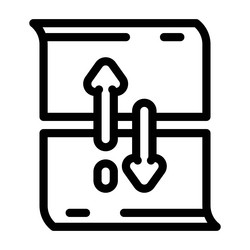 scroll hijacking ux ui design line icon vector image