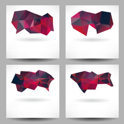 set of backgrounds with abstract triangles vector