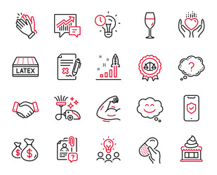 Set of business icons related vector