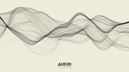 3d echo audio wavefrom spectrum abstract vector image