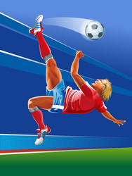 concept of soccer player abstract background vector image