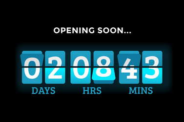countdown clock digits board panels timer vector image