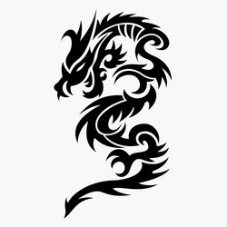Tribal flying dragon Royalty Free Vector Image
