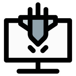 malicious attack on computer to damage data vector image