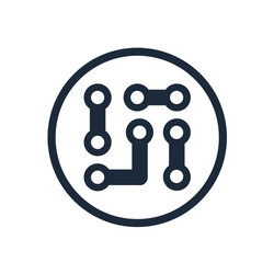 microchip chip circuit component vector image