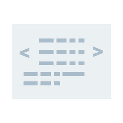 rows code in a development environment flat vector image