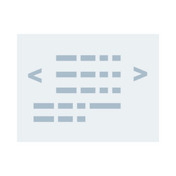 rows code in a development environment flat vector