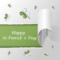 st patrick s day background with clover and text vector image
