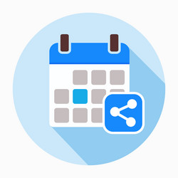 Calendar share icon vector