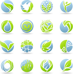 Leaves logo template Royalty Free Vector Image