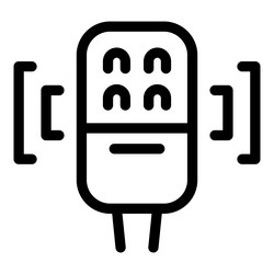 robot communicating using brackets programming vector image