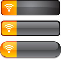 rss button set vector image