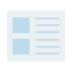 website web page with icons images and text flat vector image