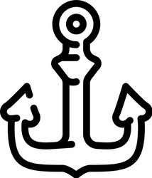 Anchor ship pirate line icon vector