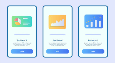 dashboard for mobile apps template banner page ui vector image