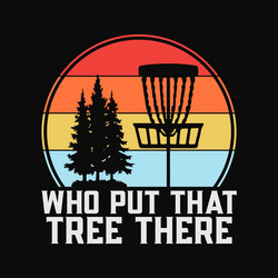 disc golf stupid tree treejection funny Vector Image