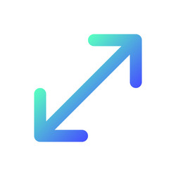 enlarge pixel perfect gradient linear ui icon vector image