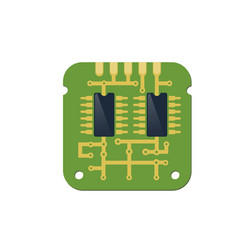 microchip chip circuit component vector image
