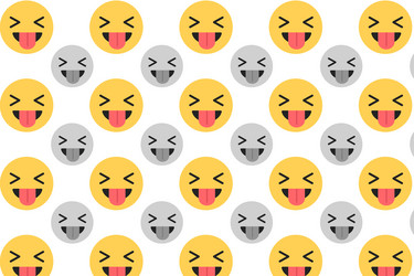 abstract face with tongue pattern background vector image