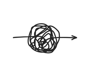Complex Workflow - Difficult Path vector image