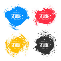 grungy style empty circular shape element vector image
