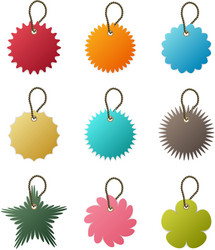 key chain tag a set of in many shapes vector