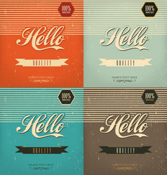 Retro Label Set vector image