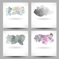 set of backgrounds with abstract triangles vector