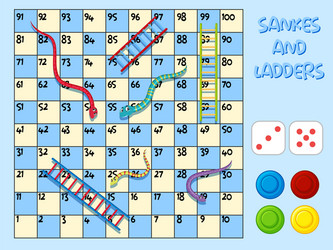 Snakes and ladders game board. Vector #Ad , #spon, #ladders#Snakes#game#Vector