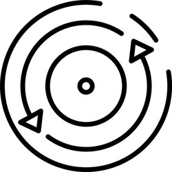update process icon outline style vector image