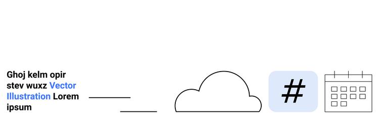 cloud computing and metadata tag concept vector image