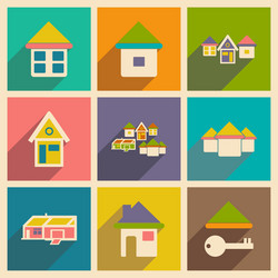 flat with shadow concept and mobile application vector image
