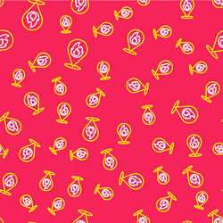 line map pointer with fire flame icon isolated vector image