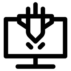 malicious attack on computer to damage data vector image