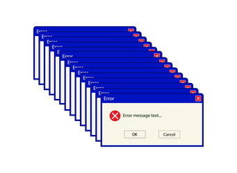 computer error window with system vector image