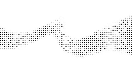 halftone rhythm wave square dots pattern vector image