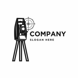 Land surveying logo icon Royalty Free Vector Image