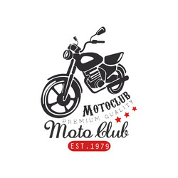 motor club logo premium quality 1979 design Vector Image