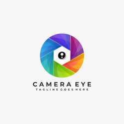 Creative colorful camera logo design symbol Vector Image