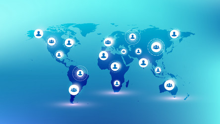 global network connection banner design template vector image