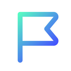 simple flag for report pixel perfect gradient vector image