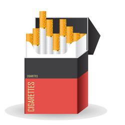 Cigarettes pack isolated on white vector