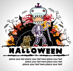 Halloween Spooky Composition Vector Image