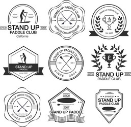 set of different logotype templates for stand up vector image