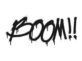 Boom Graffiti Spray Paint Words Vector Image