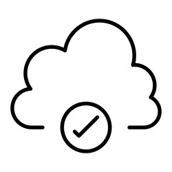 data synchronize icon in thin line style graphic vector image
